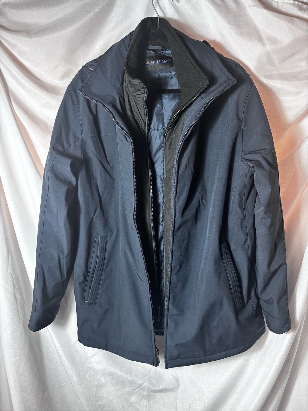 Weatherproof‎ Men's Dark Blue Performance Jacket with Inner Layer